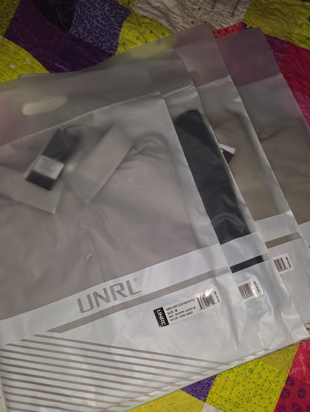 3 UNRL Polos And A 1/4 Zip - Medium